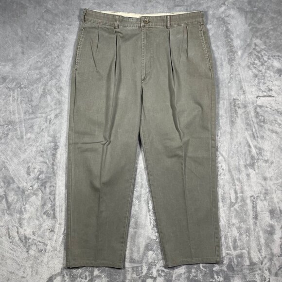 Polo Ralph Lauren Mens Sage Pleated Chino Pants 38x29 100% Cotton Classic Fit - Picture 1 of 12